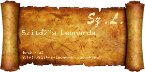 Szitás Leonarda névjegykártya